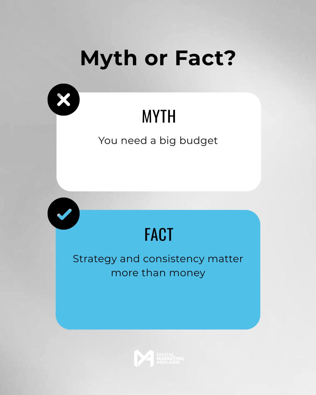 Four marketing myths. Four facts every small business should have on the wall...