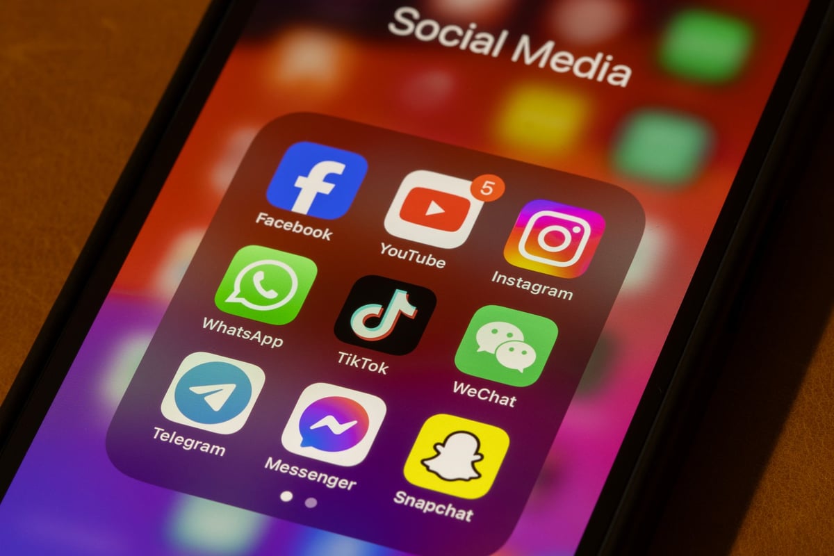 Smartphone showing the Facebook and Instagram apps side by side.