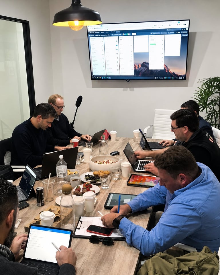 AI training in Adelaide: Team working hands-on with AI tools during a training session