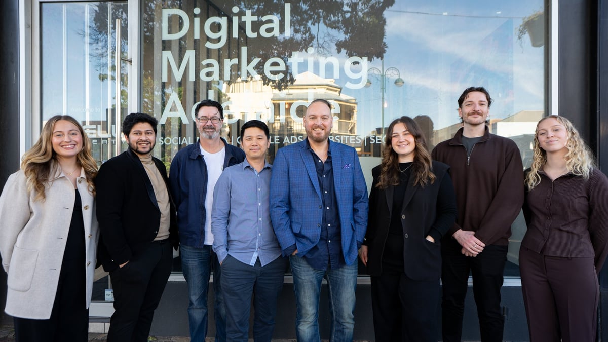 The Digital Marketing Adelaide team standing outside the North Adelaide office