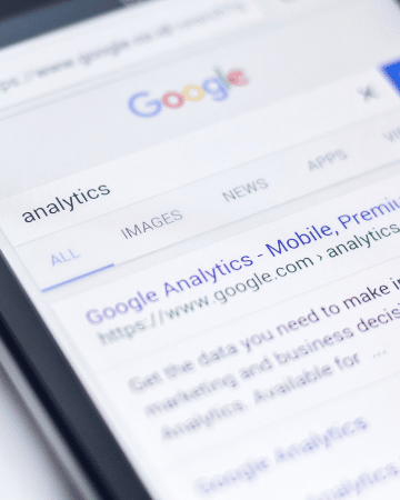 Search Engine results page on mobile